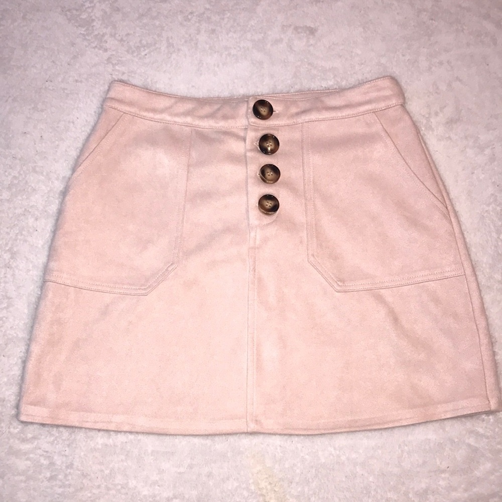 HYFVE Dusty Rose Suede Skirt